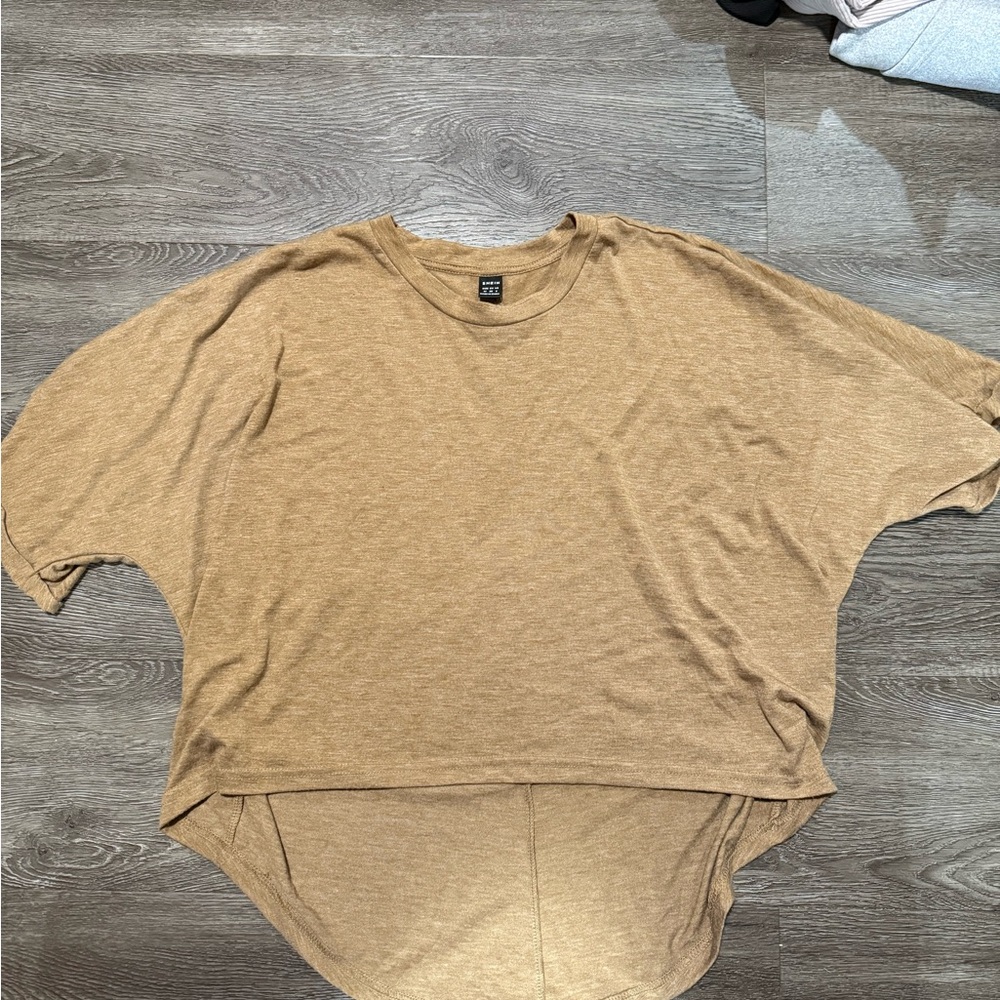 Casual Tan Oversized T-Shirt